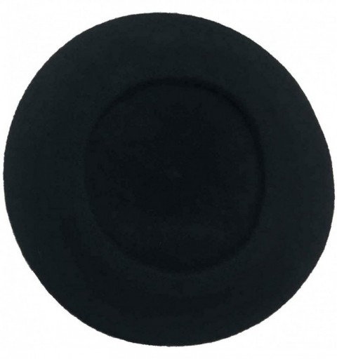 Berets Classic Wool Beret - Black - CD111YZ0Y4J $32.99