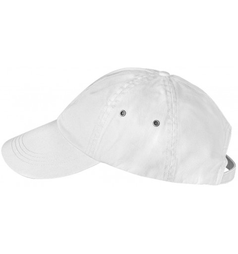 Baseball Caps Solid Low-Profile Twill Cap (156) - White - C118CKMSUXN $7.97