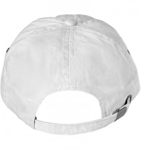 Baseball Caps Solid Low-Profile Twill Cap (156) - White - C118CKMSUXN $7.97
