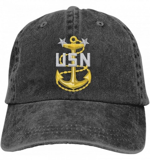 Baseball Caps Navy Master Chief Petty Officer (MCPO) Baseball Cap for Mens and Womens - Black - C918SM7SIXA $22.89
