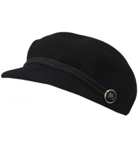 Berets Womens French Artist Painter Newsboy Flat Solid Cap with Short Brim - Black 1 - CQ186YGMSZ5 $14.54