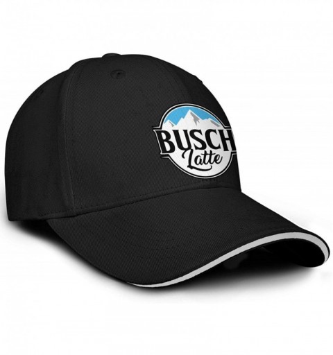 Baseball Caps Dad Busch-Light-Busch-Latte-Beer- Strapback Hat Fashion mesh Caps - Black - CF1945NNLIO $19.36