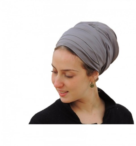 Headbands Tichel Full Hair Covering Lovely Stretched Snoods Turban One Size Grey - Gray - CF12B7X3UZ7 $73.99