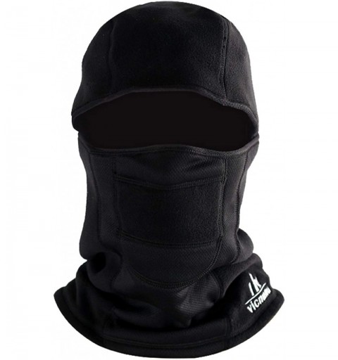 Balaclavas Balaclava Ski Mask Winter Windproof Warm Face Mask for Men Thermal Fleece - Black Ski Mask - CM193IRUZMC $9.59