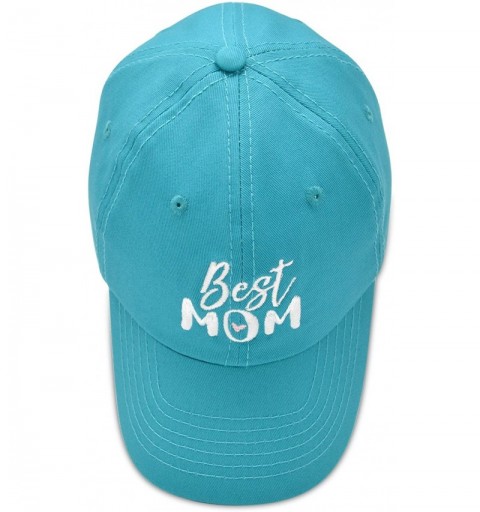 Baseball Caps Best Mom Baseball Cap Womens Dad Hats Adjustable Mothers Day Hat - Teal - C418D6RQWZ7 $8.81