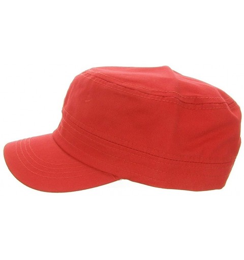 Baseball Caps Womens's Trendy Military Cadet Hat - Red - C211MEF6H17 $9.47