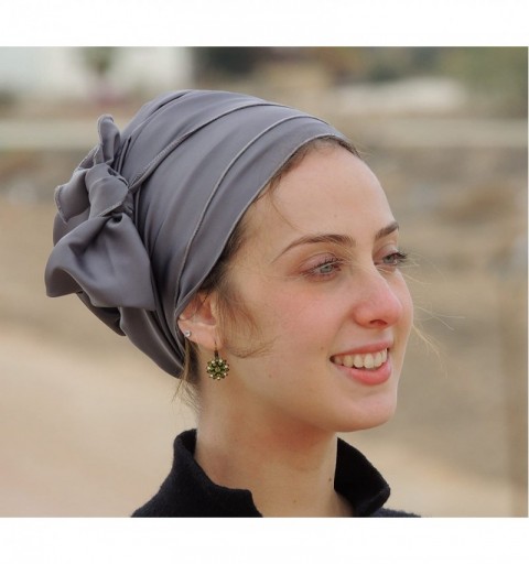 Headbands Tichel Full Hair Covering Lovely Stretched Snoods Turban One Size Grey - Gray - CF12B7X3UZ7 $40.54
