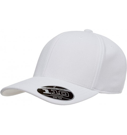 Baseball Caps One Ten Cool & Dry Mini Pique Cap - Water Resistent - Adjustable - 110P - White - CE12LLFMH9V $8.88