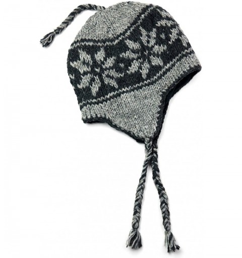 Skullies & Beanies TCG Men's Hand Knit Wool Snowflake Sherpa Hat - CH11PVF8Y9Z $18.74