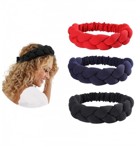 Headbands Braided Headband Spanish Vintage - red+navy blue+black - C118ZA670YR $11.20