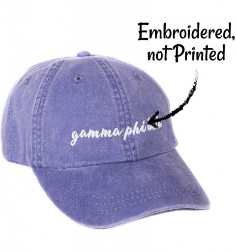 Baseball Caps Gamma Phi Beta (N) Sorority Baseball Hat Cap Cursive Name Font Gamma phi - Purple - CJ18DUG3E3Y $20.98