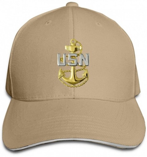Baseball Caps US Navy Chief Petty Officer Unisex Hats Trucker Hats Dad Baseball Hats Driver Cap - Natural - CZ18KACXZIN $18.29