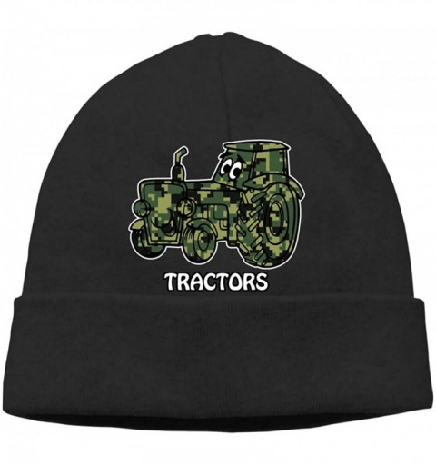 Skullies & Beanies Cute Camouflage Tractor Beanie Hat Cute Toboggan Hat Winter Hats Knit Hat Beanies for Men and Women - Blac...