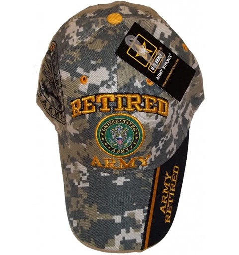 Baseball Caps Retired Army Camo w/ Seal Embroidered Baseball Cap Hat USA US Military Licensed - CV1272YNWUX $8.43