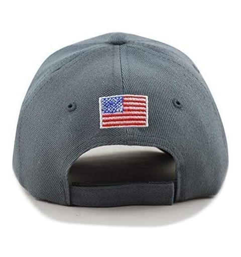 Skullies & Beanies Trump 2020 Keep America Great 3D Embroidery American Flag Baseball Cap - 018 Grey - C218WO9II4R $10.45