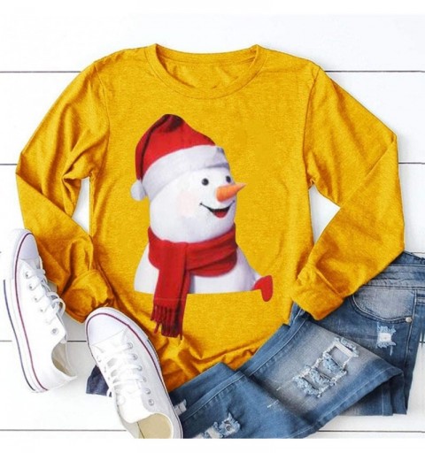 Bomber Hats Womens Christmas Snowman Pullover - X - C018AE8333W $7.68