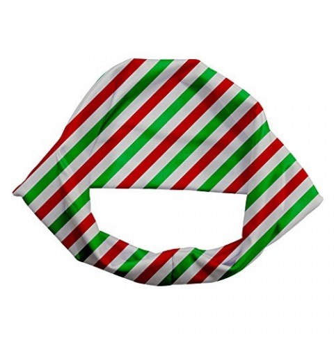 Headbands Ultimate Sports Sweat Wicking Headband (Red and Green Striped Christmas Candy) - C11926YDQS6 $9.55