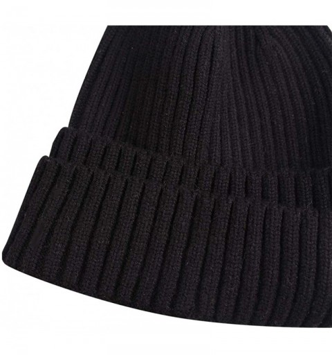 Skullies & Beanies 2 Pack Parent-Child Hat Baby Mother Matching Knit Winter Beanie for Women Toddler Girls Boys - Black-a - C...