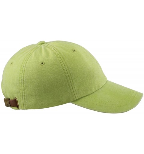 Baseball Caps 6-Panel Low-Profile Washed Pigment-Dyed Cap - Lime - CW12N3CVA0X $10.59
