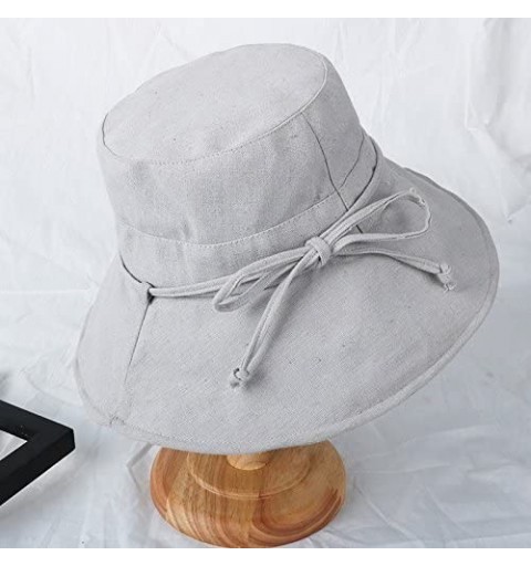 Sun Hats Women Summer Sun Hat UV Sun Protection Wide Brim Cap Foldable Floppy Bucket Hat - Gray - CA18NZY9QET $12.75