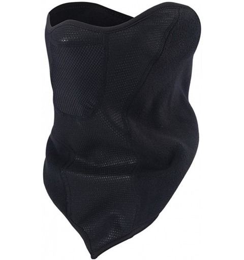 Skullies & Beanies Balaclave Fleece Windproof Ski Mask Face Mask Tactical Hood Neck Warmer - Black Half Face Mask-front Neck ...