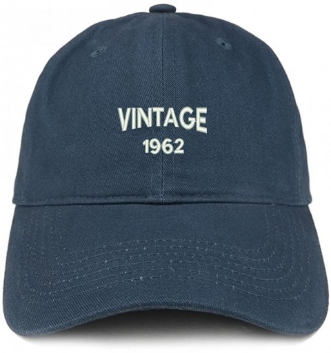 Baseball Caps Small Vintage 1962 Embroidered 58th Birthday Adjustable Cotton Cap - Navy - CP18C6N929Q $21.22