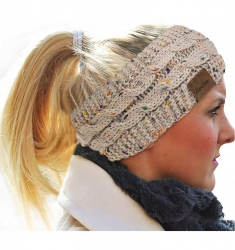 Cold Weather Headbands Womens Ear Warmers Headbands Winter Warm Fuzzy Cable Knit Head Wrap Gifts - Confetti- Beige(1 Pack) - ...