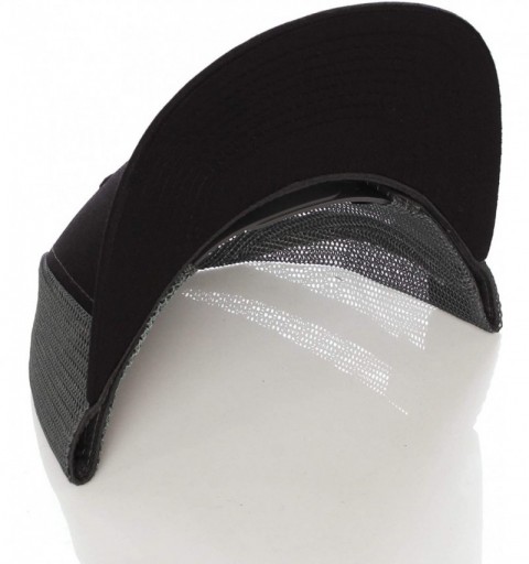 Baseball Caps Structured Trucker Mesh Hat Custom Colors Letter A Initial Baseball Mid Profile - Black Charcoal White Black - ...