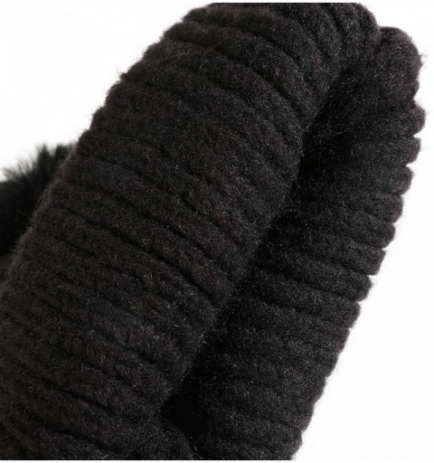 Skullies & Beanies Winter Beanie Knit Hat with Faux Fur Pom Pom Slouchy Soft Warm Stretch Cable Ski Cap for Women - CN18XT7RE...