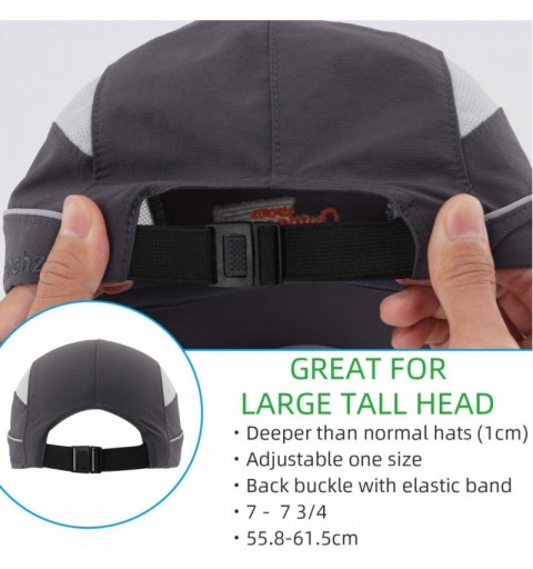 Baseball Caps Running Cap Water Repellent Sport Hat for Men (7-7 1/2) - Light Grey - CI18M8N5TXH $15.75