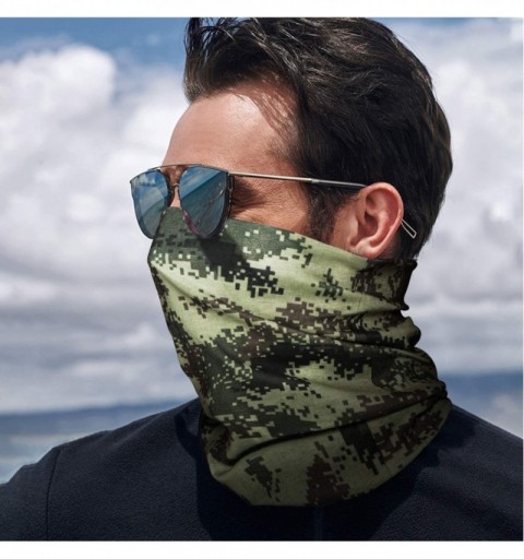 Balaclavas Bandana Cloth Face Mask Washable Face Covering Neck Gaiter Dust Mask - Digital Camouflage 04 - C5198O30NSC $7.60