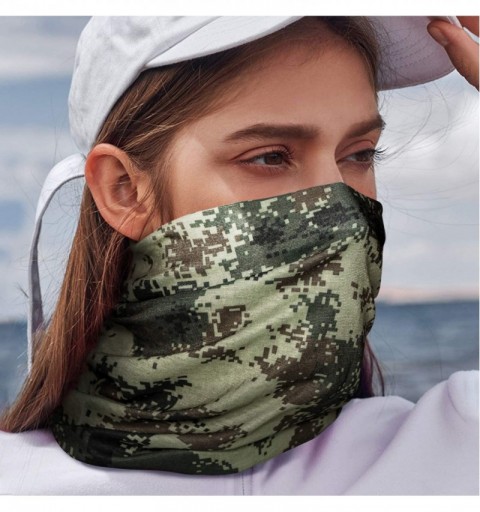 Balaclavas Bandana Cloth Face Mask Washable Face Covering Neck Gaiter Dust Mask - Digital Camouflage 04 - C5198O30NSC $7.60