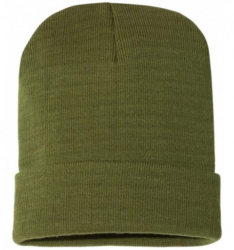 Skullies & Beanies Caps & Bags Mens Made in The USA Beanie - Olive - CP18W7IL0R2 $13.59