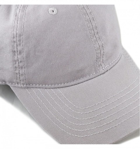 Baseball Caps 100% Cotton Canvas 6-Panel Low-Profile Adjustable Dad Baseball Cap - Grey - C7180DLOL2X $7.31