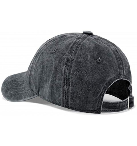 Baseball Caps Border Collie Adult Adjustable Denim Cotton Dad Hat Baseball Caps - Black - CJ18DITMGH7 $15.22