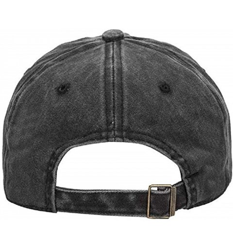 Baseball Caps Border Collie Adult Adjustable Denim Cotton Dad Hat Baseball Caps - Black - CJ18DITMGH7 $15.22