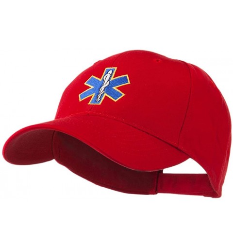 Baseball Caps Star of Life Embroidery Cap - Red - CQ11FITT41L $20.04