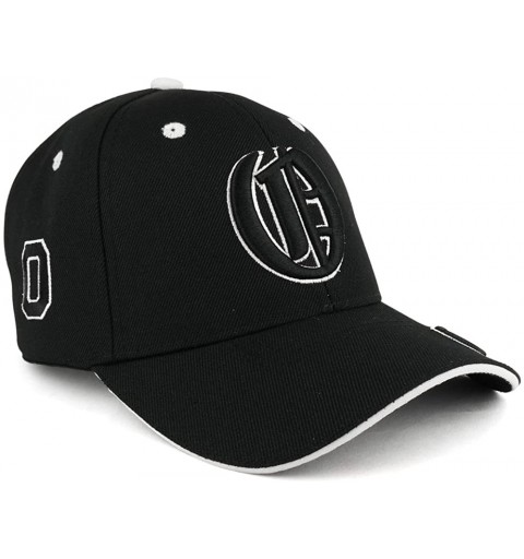 Baseball Caps Gothic Alphabet Letters 3D Monogram Embroidered Structured Baseball Cap - O - CD185S4COI2 $13.26