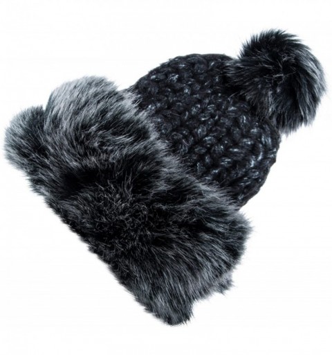 Skullies & Beanies Winter Hats for Women Warm Knit Plus Faux Fur Lining for Ultra Warm and Beautiful Hats - CR182MCRRHC $10.31