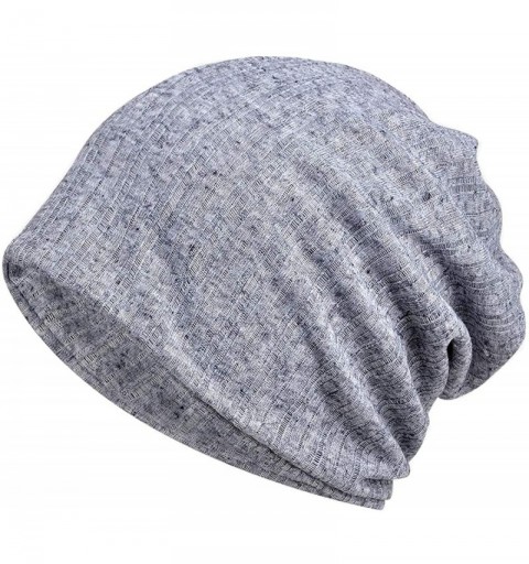 Skullies & Beanies Cotton Fashion Beanies Chemo Caps Cancer Headwear Skull Cap Knitted hat Scarf for Women - E-gray - CP18S5K...