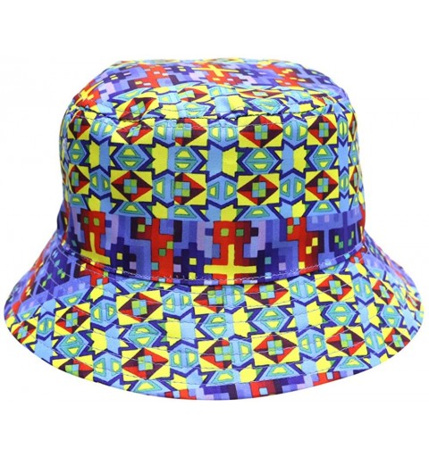 Bucket Hats Unisex Microfiber Patterned Bucket Hats - Multi Design - 1600 Green - CJ12BJKP3GR $32.88