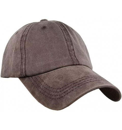 Baseball Caps Washed Ponytail Hats Pony Tail Caps Baseball for Women (Coffee) - CD18OSS98DS $8.05