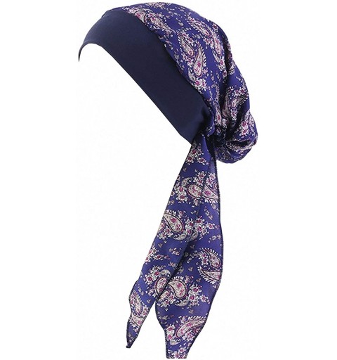 Skullies & Beanies Chemo Cancer Head Scarf Hat Cap Tie Dye Pre-Tied Hair Cover Headscarf Wrap Turban Headwear - CN18R7UXWRS $...