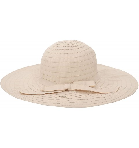 Sun Hats Womens SPF 50+ UV Sun Protective Wide Brim Sun Hat with Bow - Beige - CM18C78SOY6 $11.88