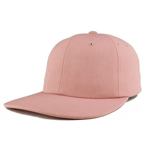 Baseball Caps Premium Soft Unstructured Flatbill Adjustable Snapback Cap - Pink - CP186GH6KYX $10.25