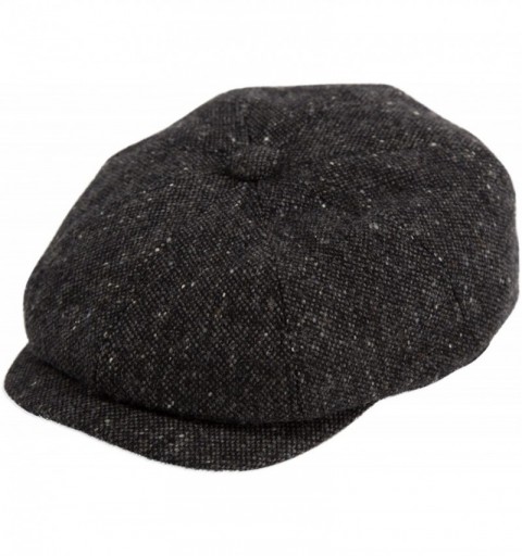 Newsboy Caps 'Ardura' 100% Wool Donegal Tweed 8 Panel Button Top Cap - CM186RGEWC2 $46.18