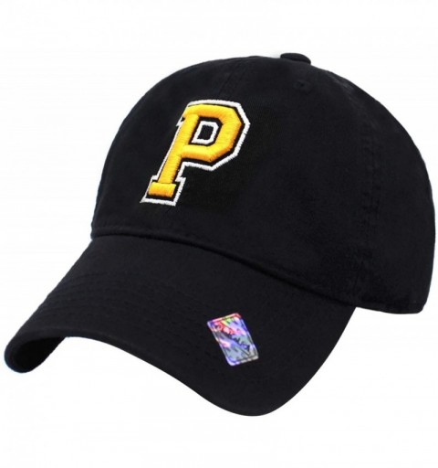Baseball Caps Football City 3D Initial Letter Polo Style Baseball Cap Black Low Profile Sports Team Game - Pittsburgh01 - CA1...