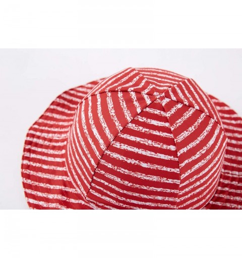Sun Hats Baby Girls UV Sun Cap UPF 50+ Sun Protection Bucket Hat 3-6Y - Red17 - CR18A8EH7UR $15.42