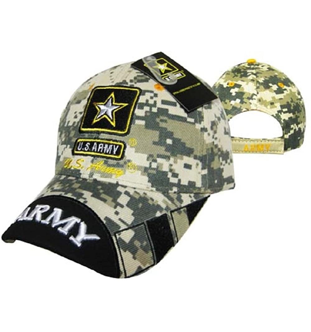 Skullies & Beanies U.S. Army Star Black Bill Camo Camouflage Digital Embroidered Cap Hat 601UC - CA180247ZRU $9.91