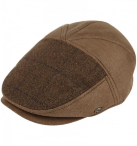 Newsboy Caps Ultra Faux Suede New Shape Ivy Hat - Iv2328 Lt Brown - CD12O7HLWUZ $20.98